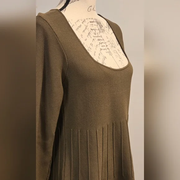 STAUD Military Green Long Sleeve Dress,Size XL. - Picture 9 of 16
